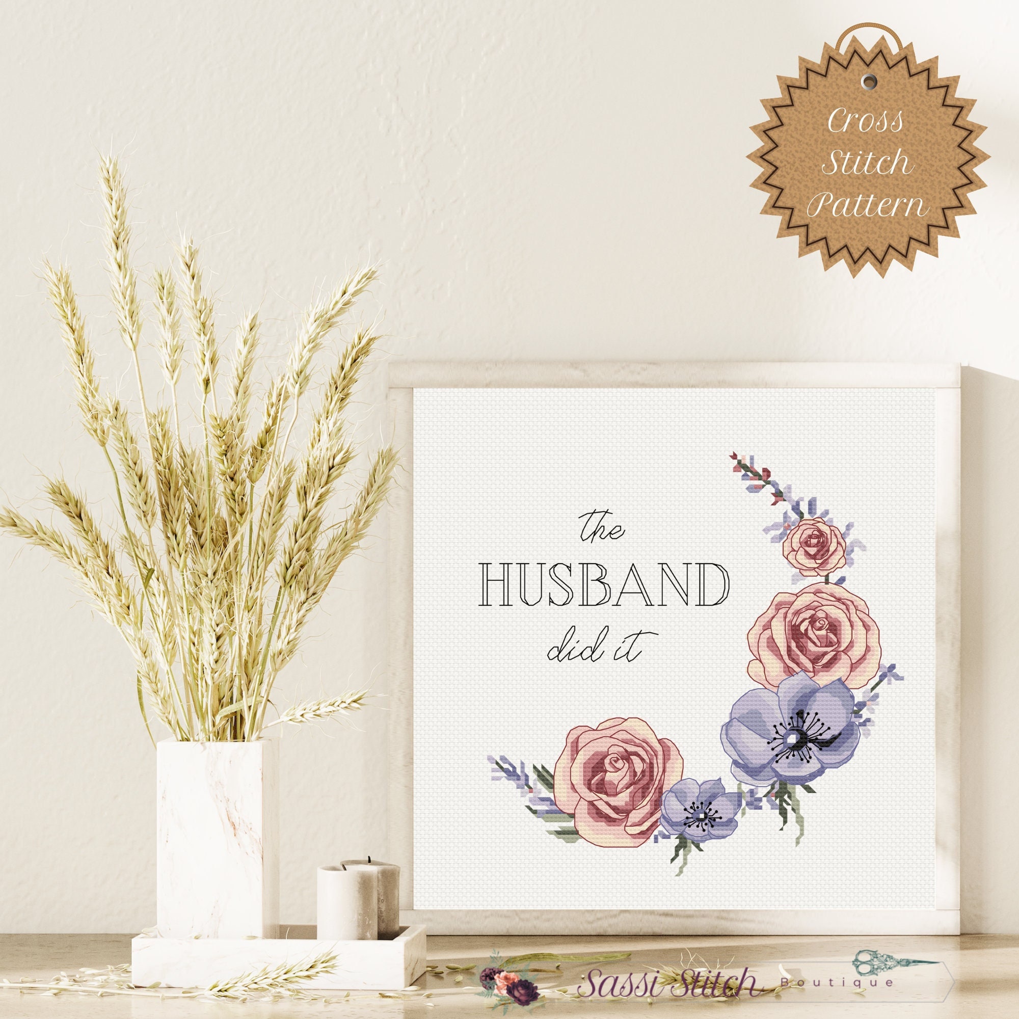 PDF Pattern the Husband Did It Cross Stitch Etsy
