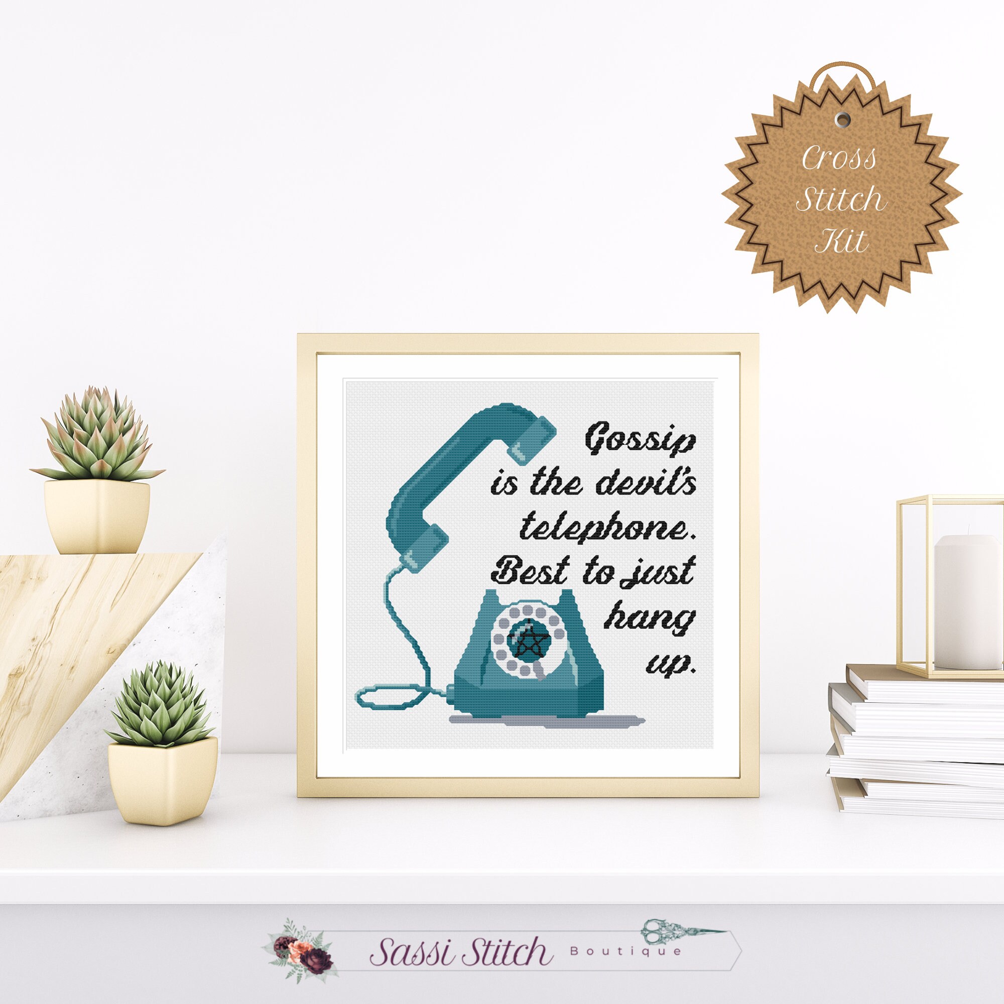 Counted Cross Stitch Kit Gossip Is The Devil S Telephone Schitt S Creek Moira Rose Quote Funny Pop Counted Cross Stitch Kit Gossip Is The Devil S Telephone Schitt S Creek Moira Rose Quote Funny Pop