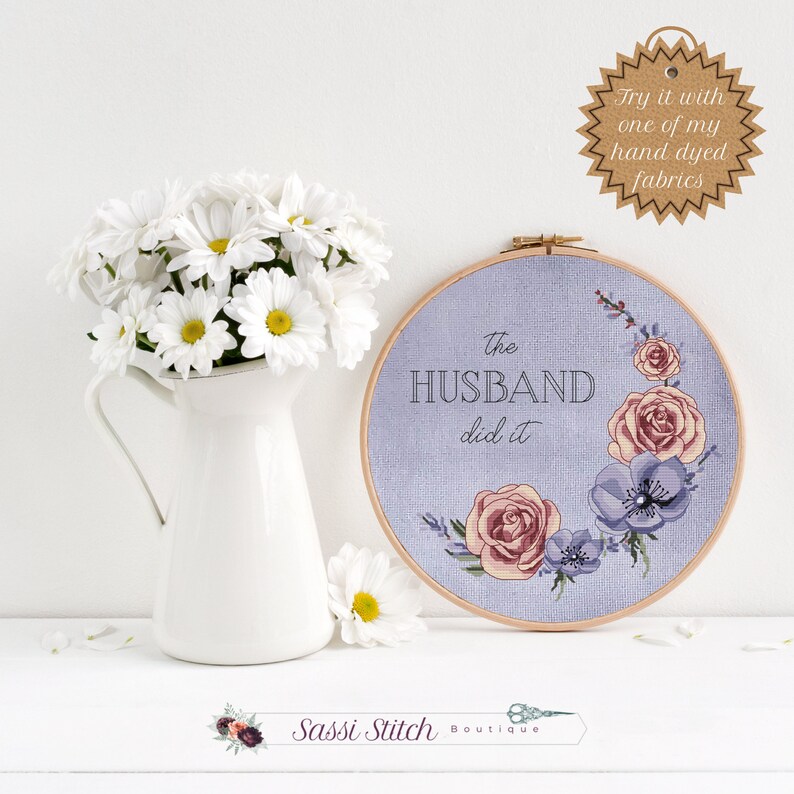 PDF Pattern The Husband Did It Cross Stitch Etsy
