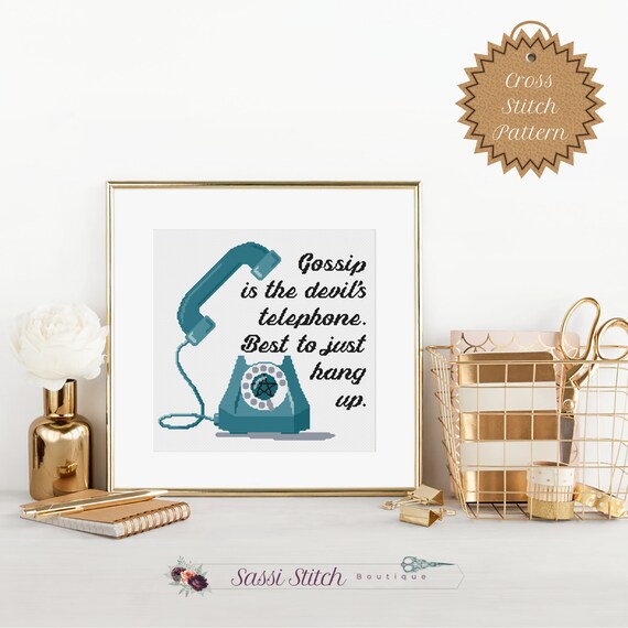 Pdf Pattern Gossip Is The Devil S Telephone Cross Stitch Etsy Pdf Pattern Gossip Is The Devil S Telephone Cross Stitch Etsy