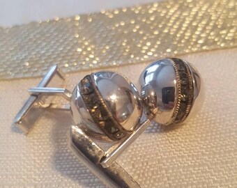 Vintage Marcasite Cuff Links