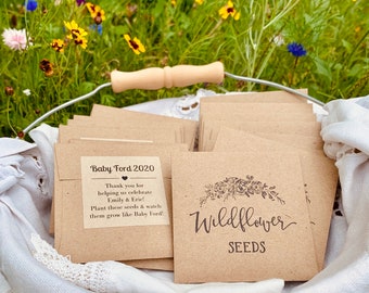 200 Pcs Blank Seed Storage Bag Kraft Paper Seed Packets Empty Seed Bags for Flowers Wildflower Party Favors Wedding Vegetables Sunflower SANGDA Seed Packet Envelopes