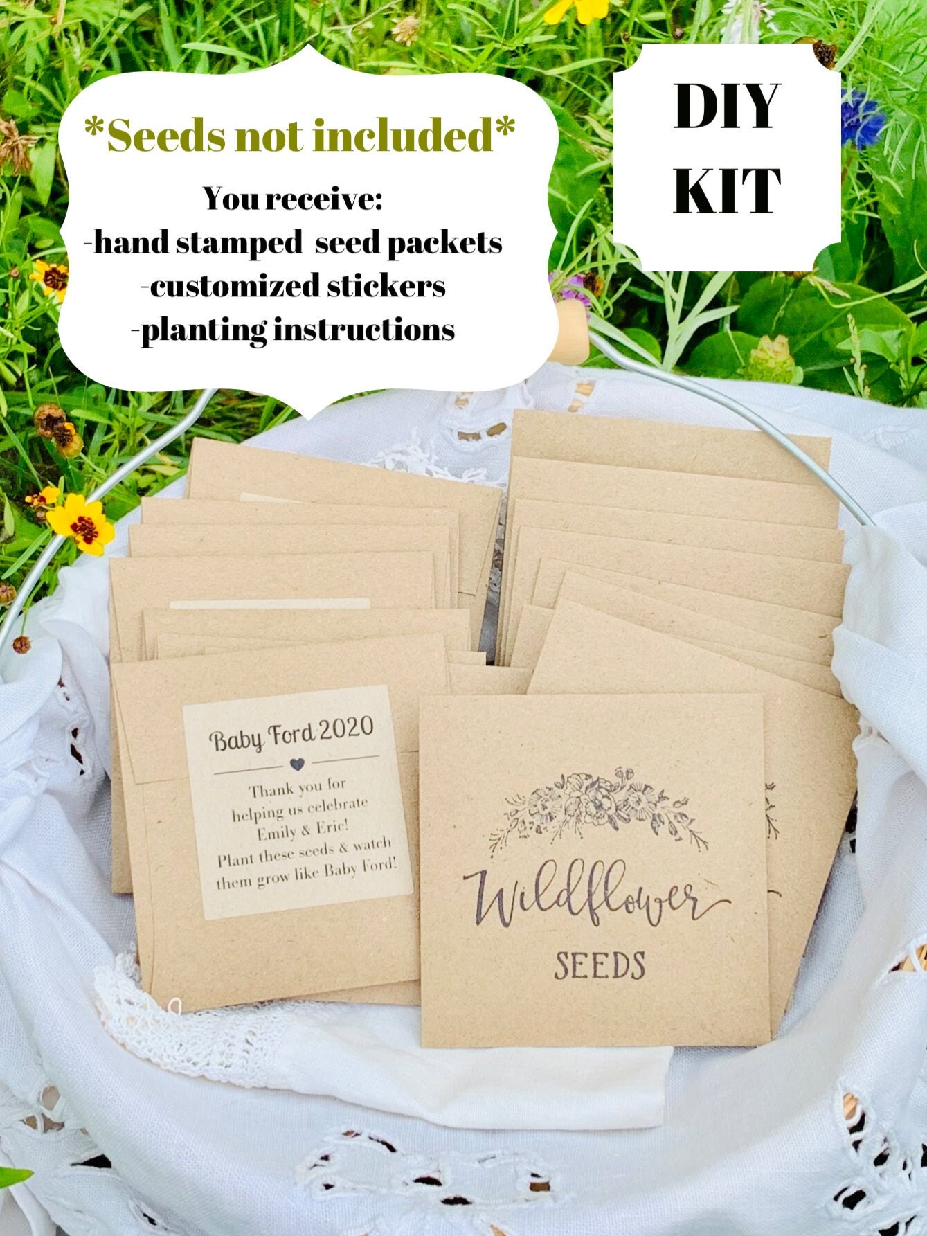 Baby Shower Seed-Favors™ - BABY'S BREATH SEED PACKET FAVORS freeshipping -  Bushel & Peck Paper