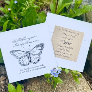 Forget me not memorial Seed packets custom funeral favors celebration of life seed sympathy gift wildflower memorial seeds DIY or assembled