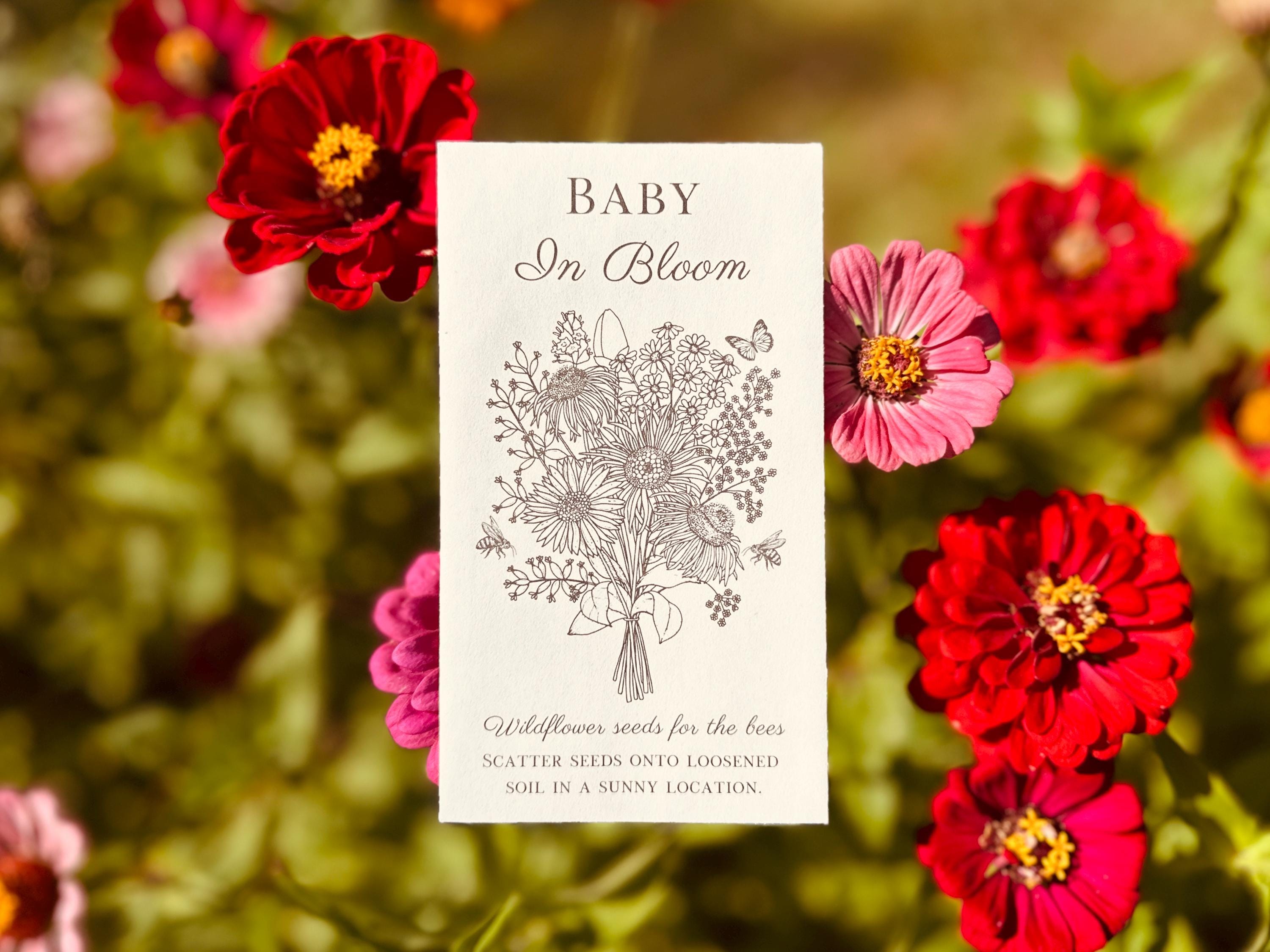 Baby in Bloom Wildflower Seed Packets | Baby Shower Favors ...
