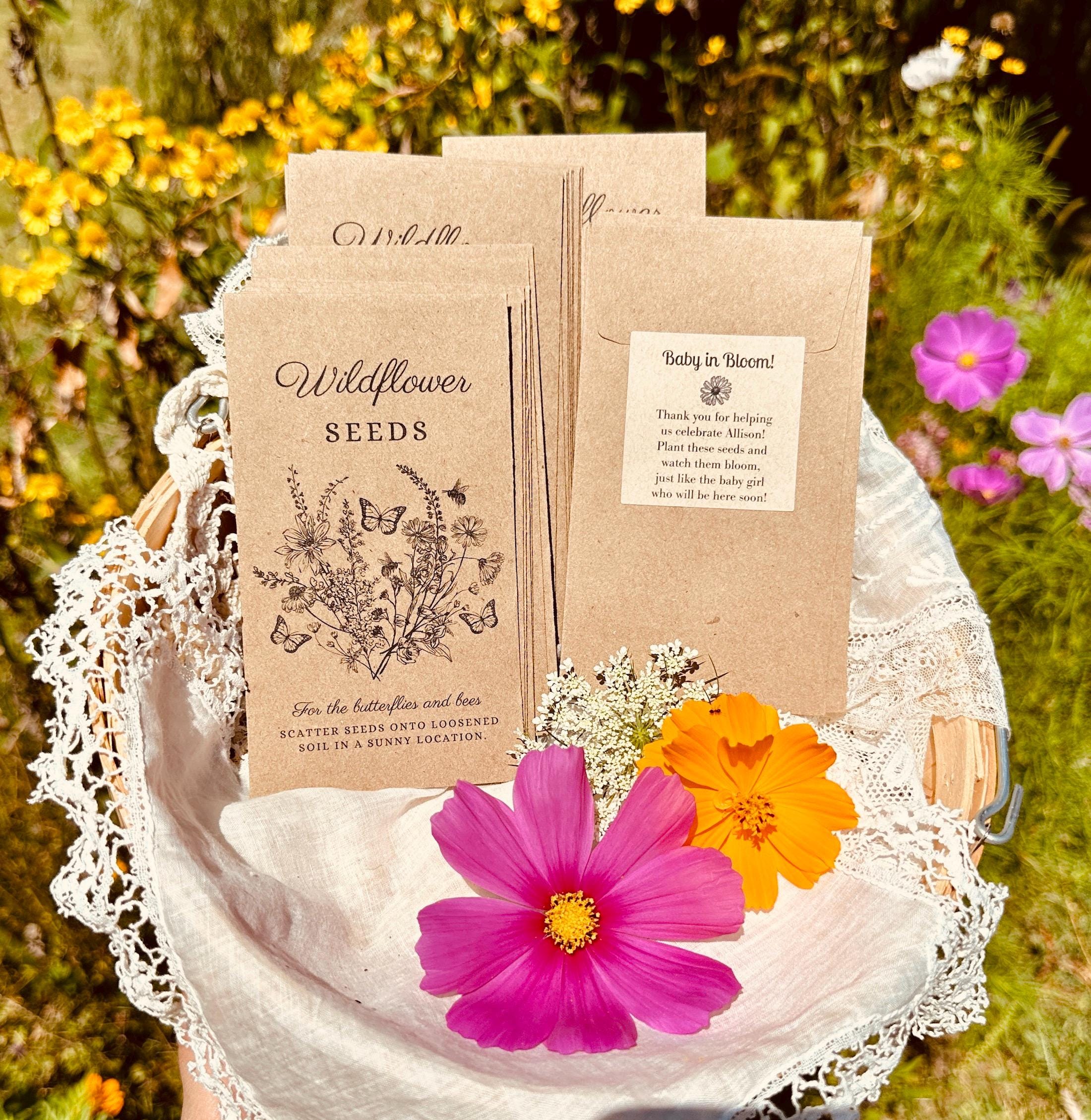 Flower Seeds Baby Shower Favors Baby In Bloom Baby Shower