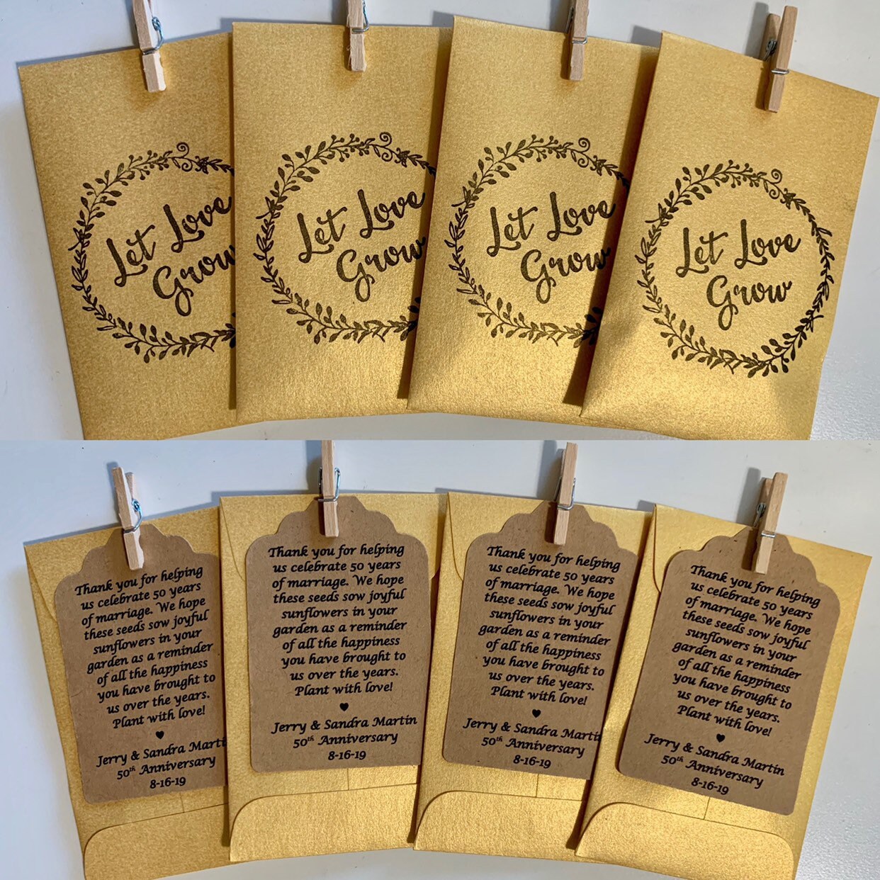50th Wedding Anniversary Favors Sunflower or Wildflower GOLD - Etsy Denmark