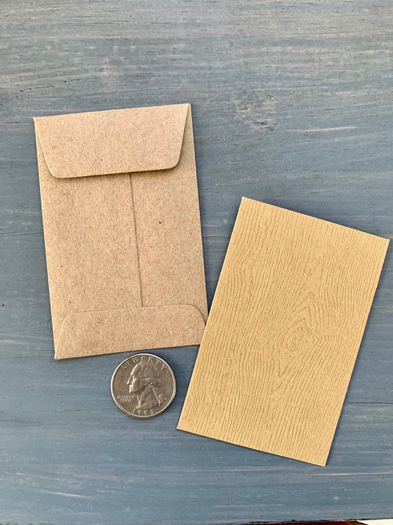 Mini Envelopes Kraft Brown Seed Packets, Seed Envelopes Brown Woodgrain Diy  Seed Packet Favors 2.25 X 3.5 Inch Packets for Seeds 