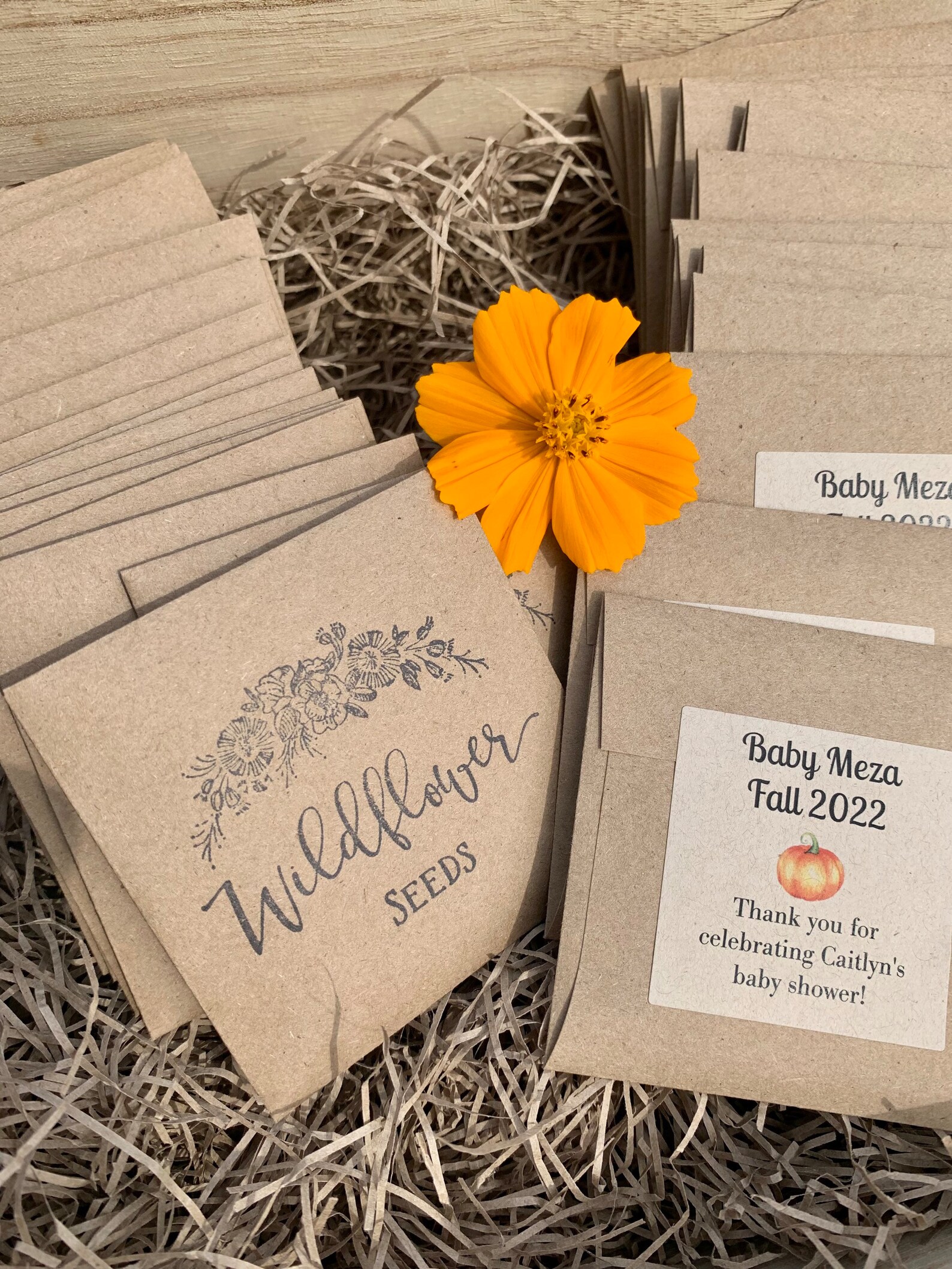 Wildflower Seed Packets WITH SEEDS Customized Favors Little Etsy