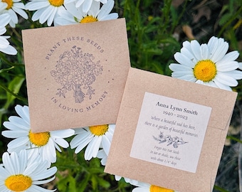 Memorial Seed Packets: Forget-Me-Not Sympathy Favors, add your own seeds or fully assembled
