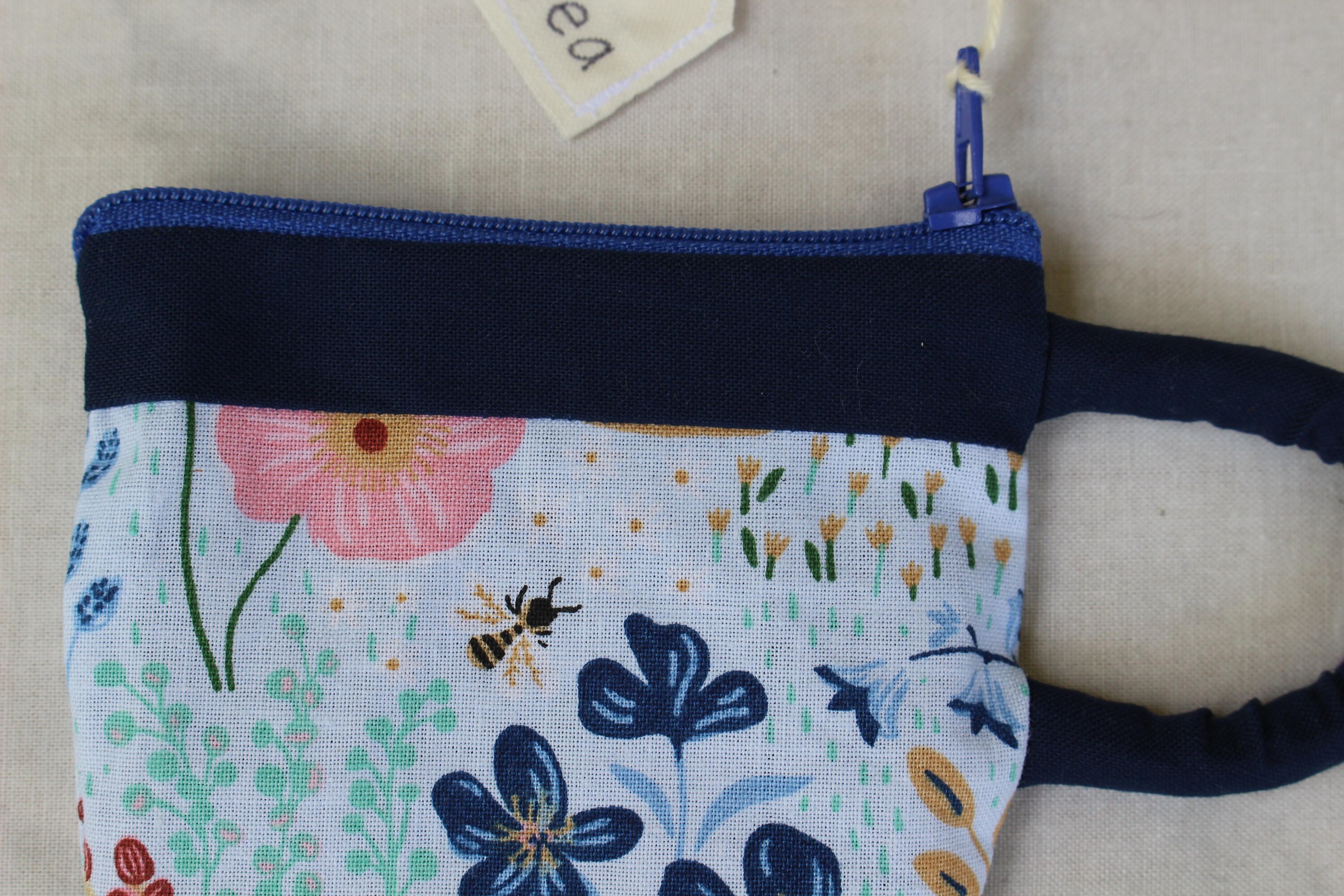 Teacup Pouch Flowers & Bird Floral Bees Birds Zip Pouch Etsy