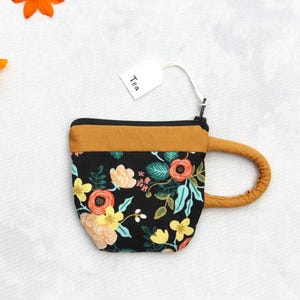 Floral Teacup Pouch, Rifle Paper Co. Zipper Bag