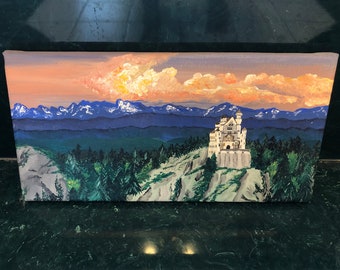 Sonnenuntergang Burg