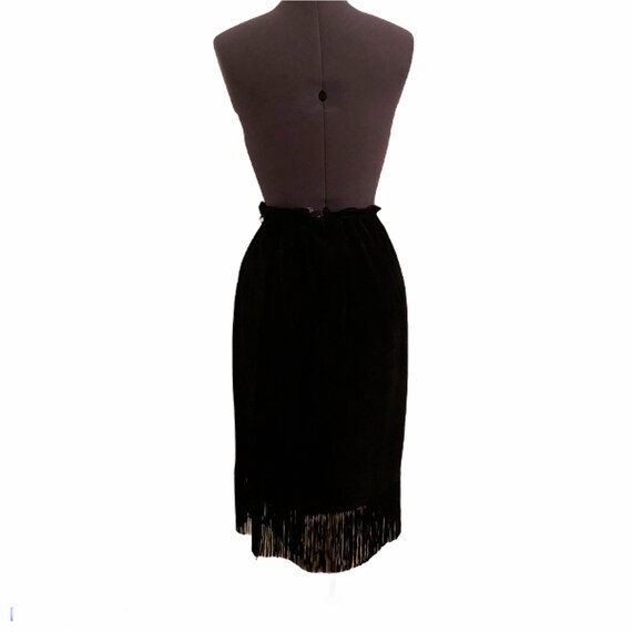 Vintage fringe leather maxi skirt - image 4