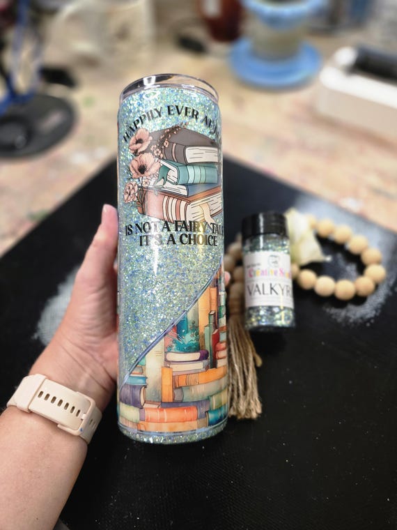30oz Stainless Steel, Tumbler, Book Theme, Vinyl, Shimmer, Glitter, Decal, Decal,
