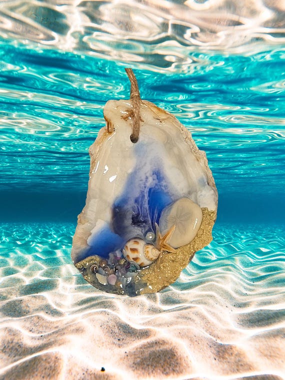 Oyster and Shell Ocean Christmas Ornaments, Free Shipping