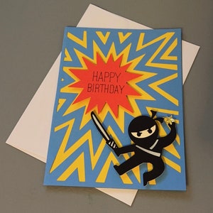 Ninja - Cartão de aniversário