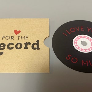 For the record - Valentine’s Day card