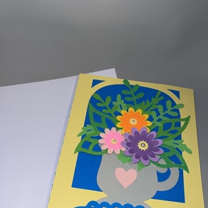 Pot de fleurs - Carte Guérissez bientôt