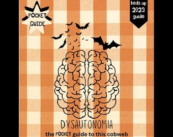 Guía de bolsillo sobre disautonomía, edición de Halloween para carpeta médica, carpeta médica imprimible de HEDS UP, POTS y disautonomía.