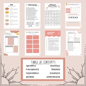 Ehlers Danlos Health Care Planner, Medical Binder, Medical Information ...
