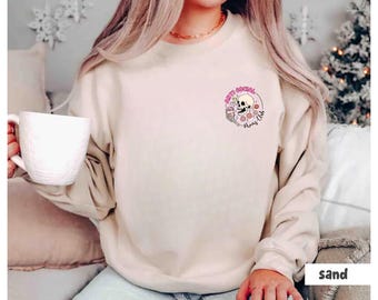 Girly introverte uniseks sweater, antisociale moeders trui met ronde hals, comfortabele trui, introvert cadeau, gezellige trui, Moederdag
