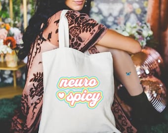 Neuro Spicy Tragetasche | Eigentlich Autisten Geschenk | Gemütliches Geschenk für psychische Gesundheitsbewusstsein | Neurospicy Geschenke, Neurodivergente Tragetasche