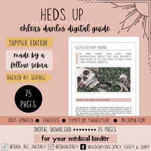 Ehlers Danlos Health Care Planner, Medical Binder, Medical Information ...