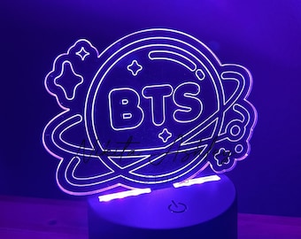 BTS Planet Desk Lamp, LED Color Changing Lamp