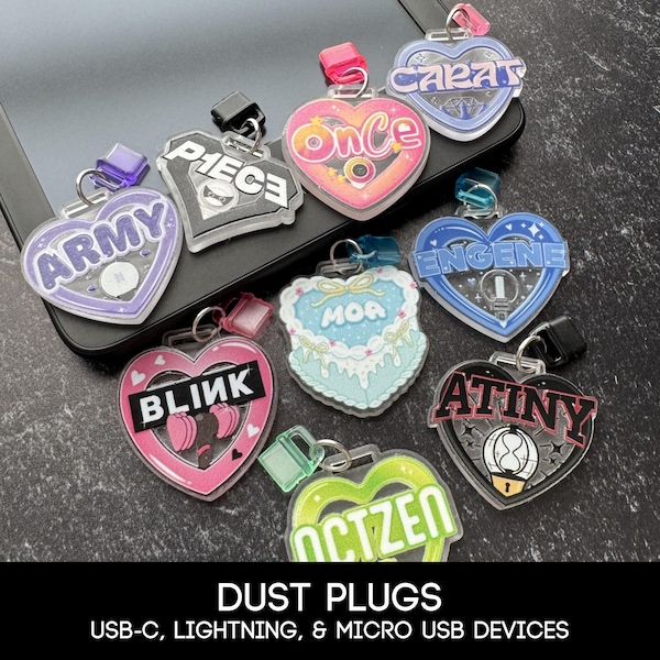 K-Pop USB-C Dust Plug: Acrylic Fan Merch for Kindle