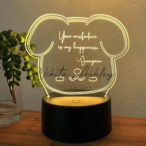 Seungmin Funny Quote Desk Lamp, SKZ Stay Merch, Kpop Gifts