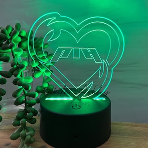 P1Harmony Heart RGB Desk Lamp, P1Harmony Merch, Kpop Merch