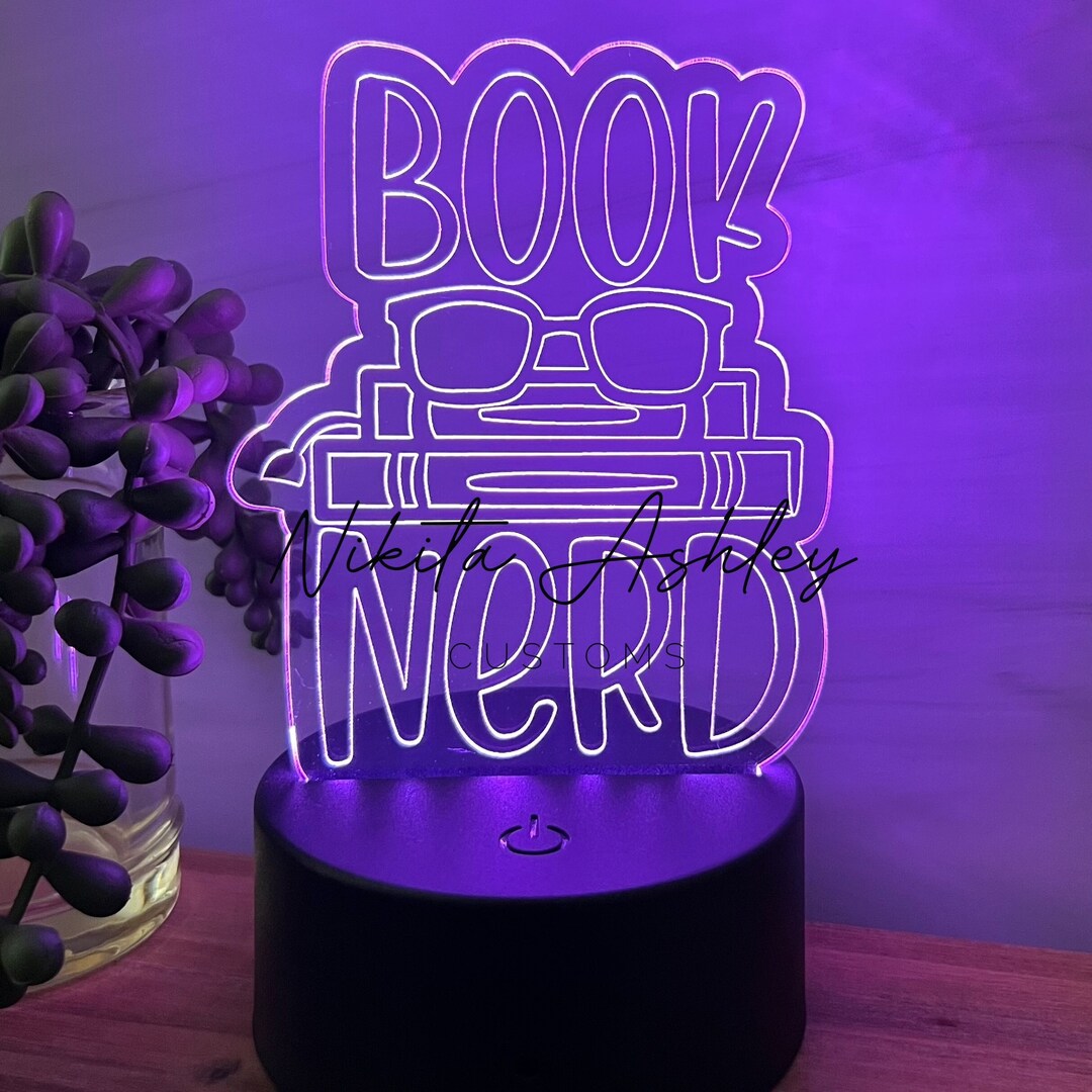 Book Nerd RGB Desk Lamp, Nerdy Gifts Etsy