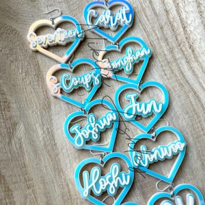 Brincos de acrílico personalizados Seventeen, brincos SVT Carat, produtos Carat, joias K-Pop personalizadas, presente para fãs Carat