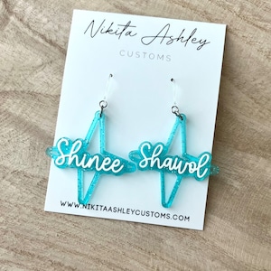 Brincos de acrílico Shinee Shawol, Shinee Merch, Kpop Merch