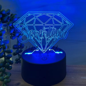 Seventeen Diamond Desk Lamp, SVT Kpop Merch