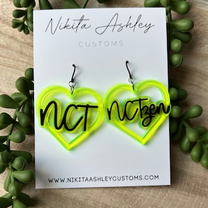 NCT NCTzen Acrylic Earrings, Kpop Merch