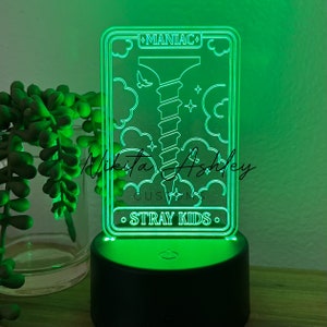 Lámpara de escritorio de cartas de tarot maníaco de Stray Kids, SKZ Stay Merch, regalos KPop