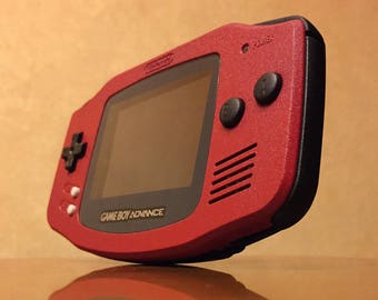 Nintendo Game Boy Advance GBA Custom Red System *New Screen* MINT NEW