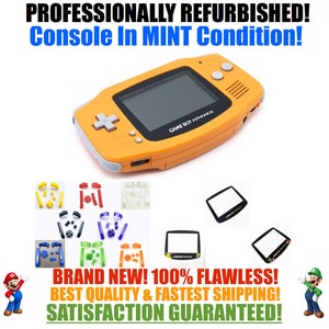 Nintendo Game Boy Advance GBA Orange System Custom *New Screen* MINT NEW