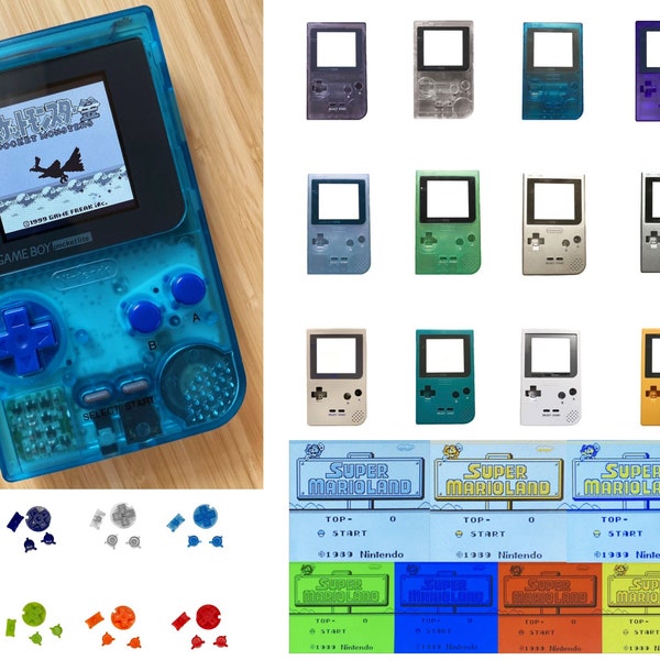 Nintendo Game Boy Pocket GBP System Backlight Brighter TFT LCD Mod Fully Custom (Pick Your Console & Button Colors!)