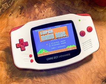 Nintendo Game Boy Advance GBA Custom White System V5 IPS Brighter Backlit Mod (Pick Button Color!)