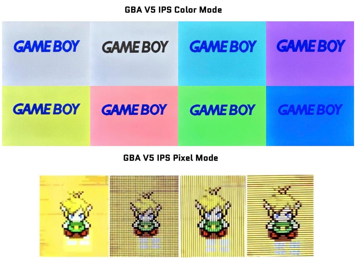 Nintendo Game Boy Advance GBA Clear Black Console V5 IPS Brighter Backlit Mod - Pick Your Buttons and Pad Colors!, photo 4 of 5