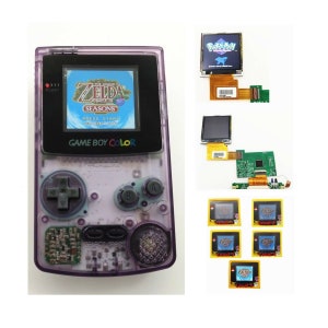 Nintendo Game Boy Color GBC System Backlight Backlit Brighter Mod Atomic Purple