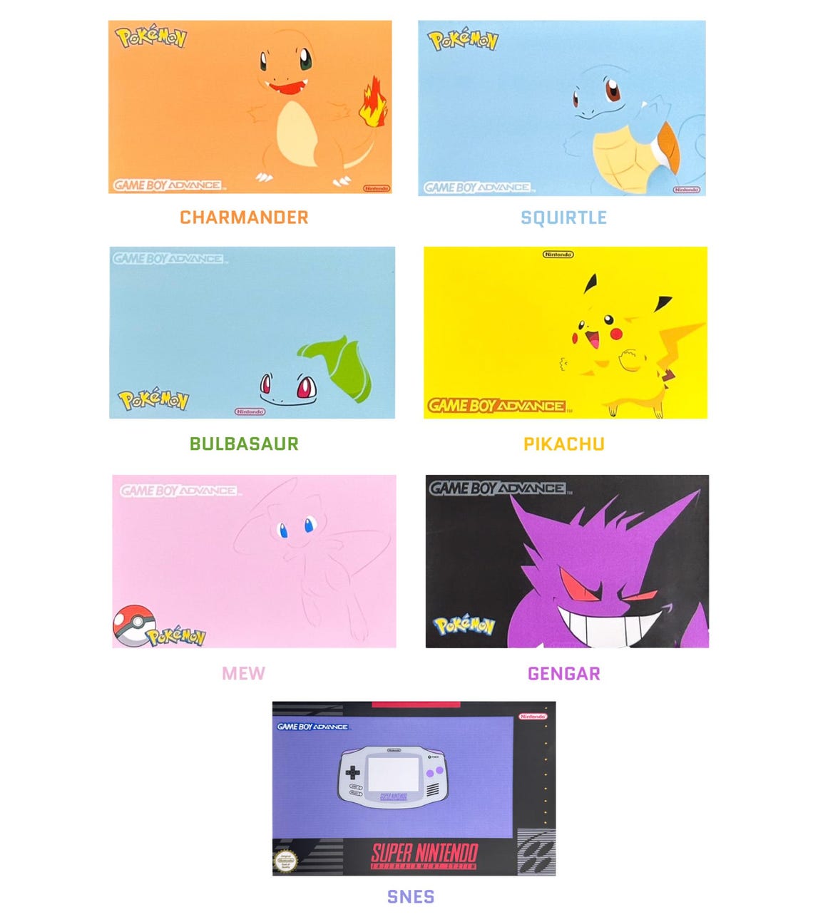 Nintendo Game Boy Advance GBA 3.0 M2 IPS Uv- Printed Pokémon Console w/ USB-C Battery [Pick your Color], foto 2 di 5