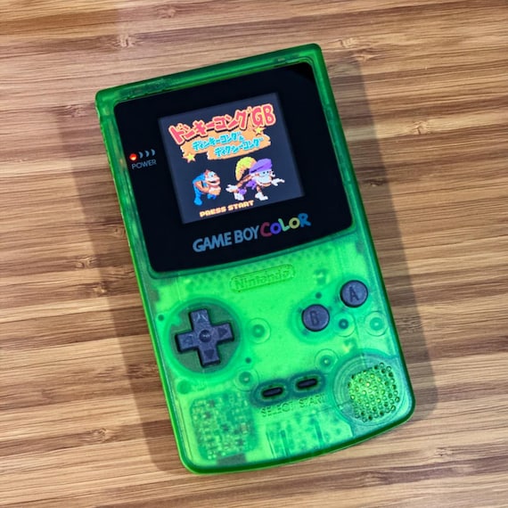 Nintendo Game Boy Color GBC System Backlight Backlit Brighter Mod Clear Green