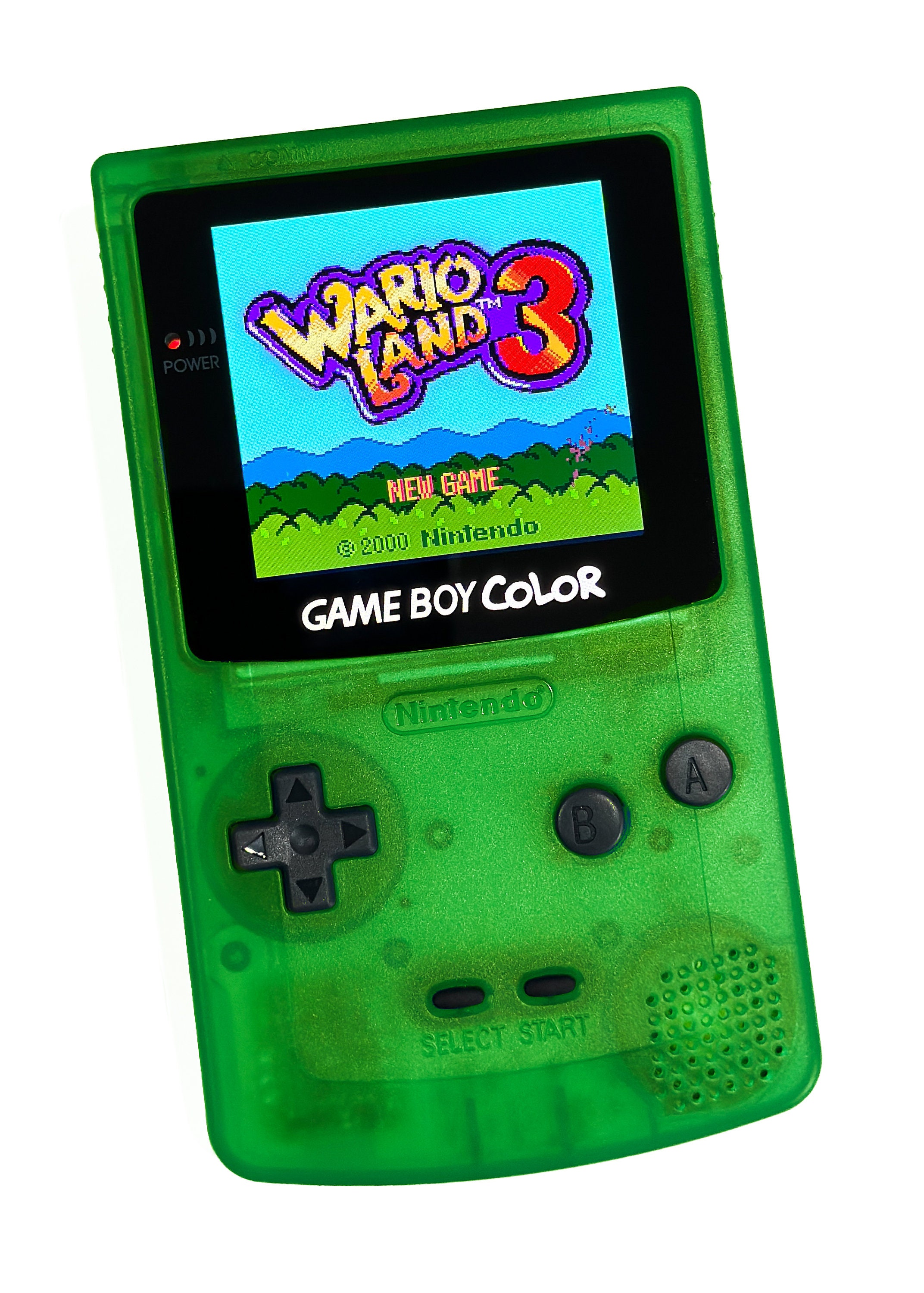 Nintendo Game Boy Color Clear Green System Gbc AMOLED OLED Q5 Xl