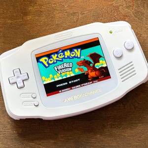 Nintendo Game Boy Advance GBA All White System V5 IPS Brighter Backlit Mod  (Pick Button Color!)