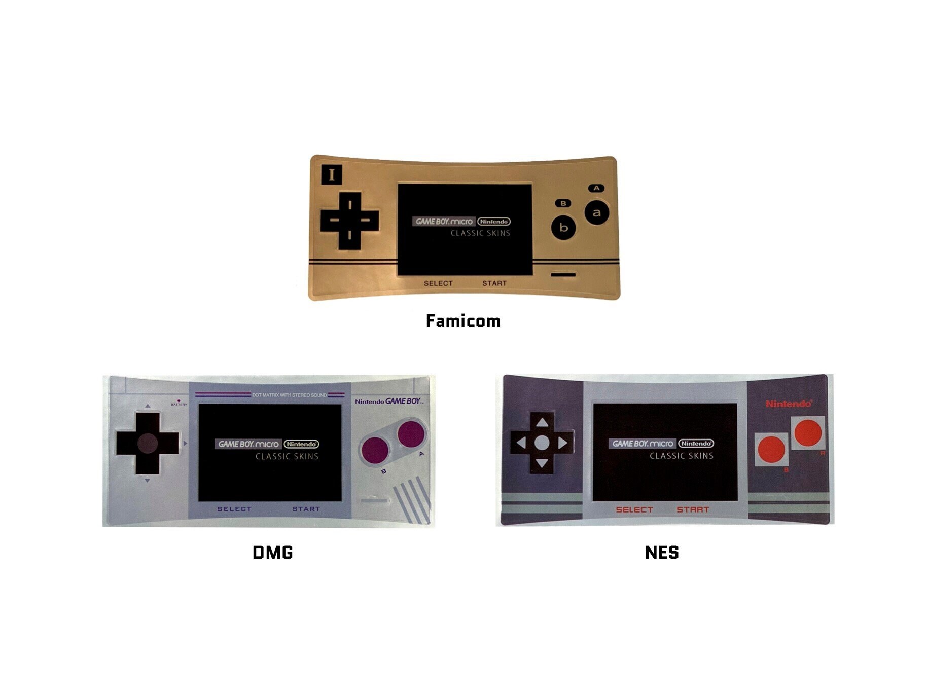 Nintendo Game Boy Micro Faceplate Skin Replacement Cover Decal