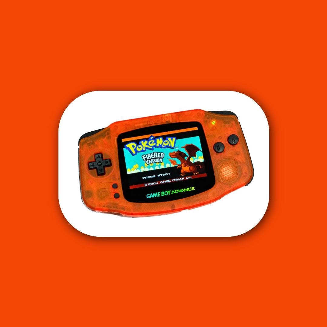 Nintendo Game Boy Advance GBA Clear Orange System V5 IPS Brighter